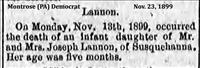 Lannon, Infant Dau